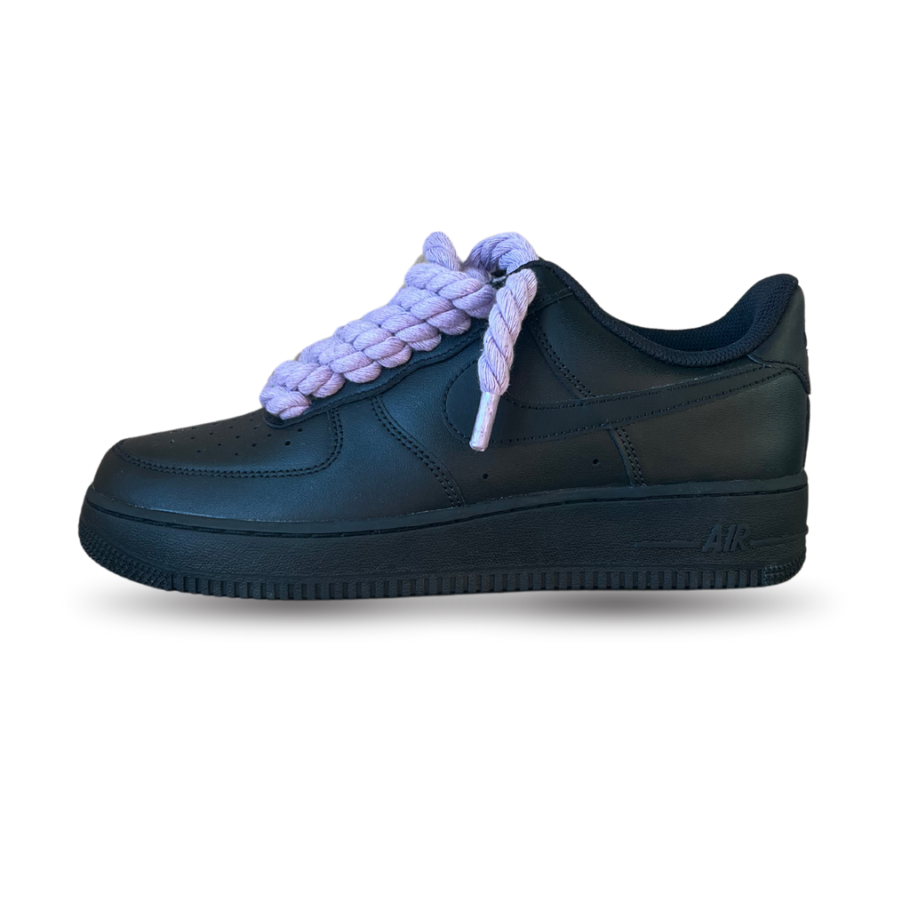 Air Force 1 Black Rope Lace Light Purple Oldalnézet