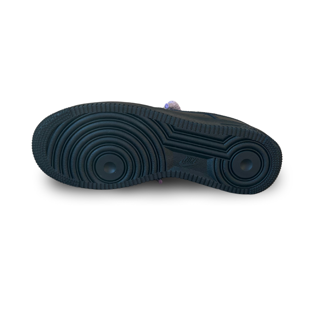 Air Force 1 Black Rope Lace Light Purple Talp