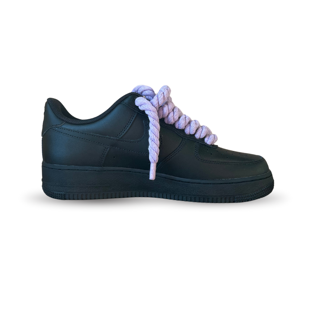 Air Force 1 Black Rope Lace Light Purple Belső oldalnézet