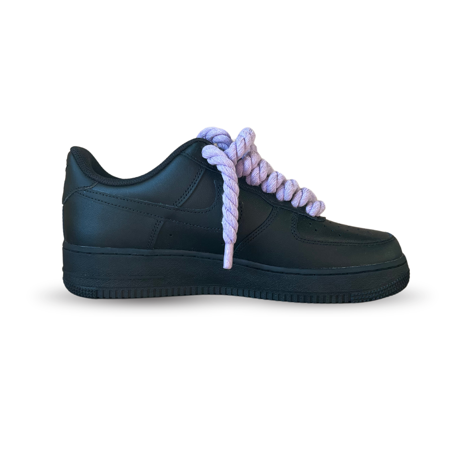Air Force 1 Black Rope Lace Light Purple Belső oldalnézet