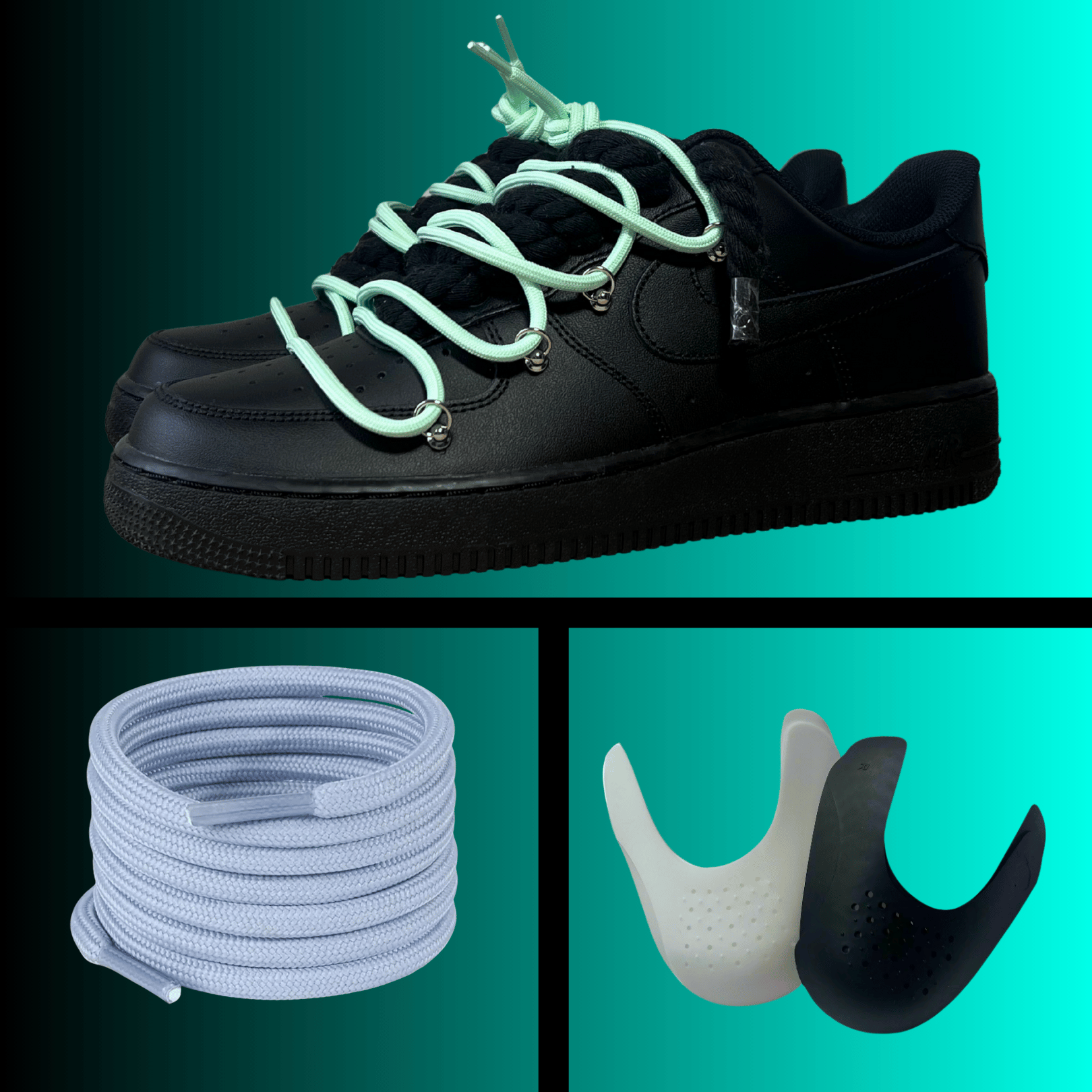 Black Laced Up Air Force Bundle Csanadsoles