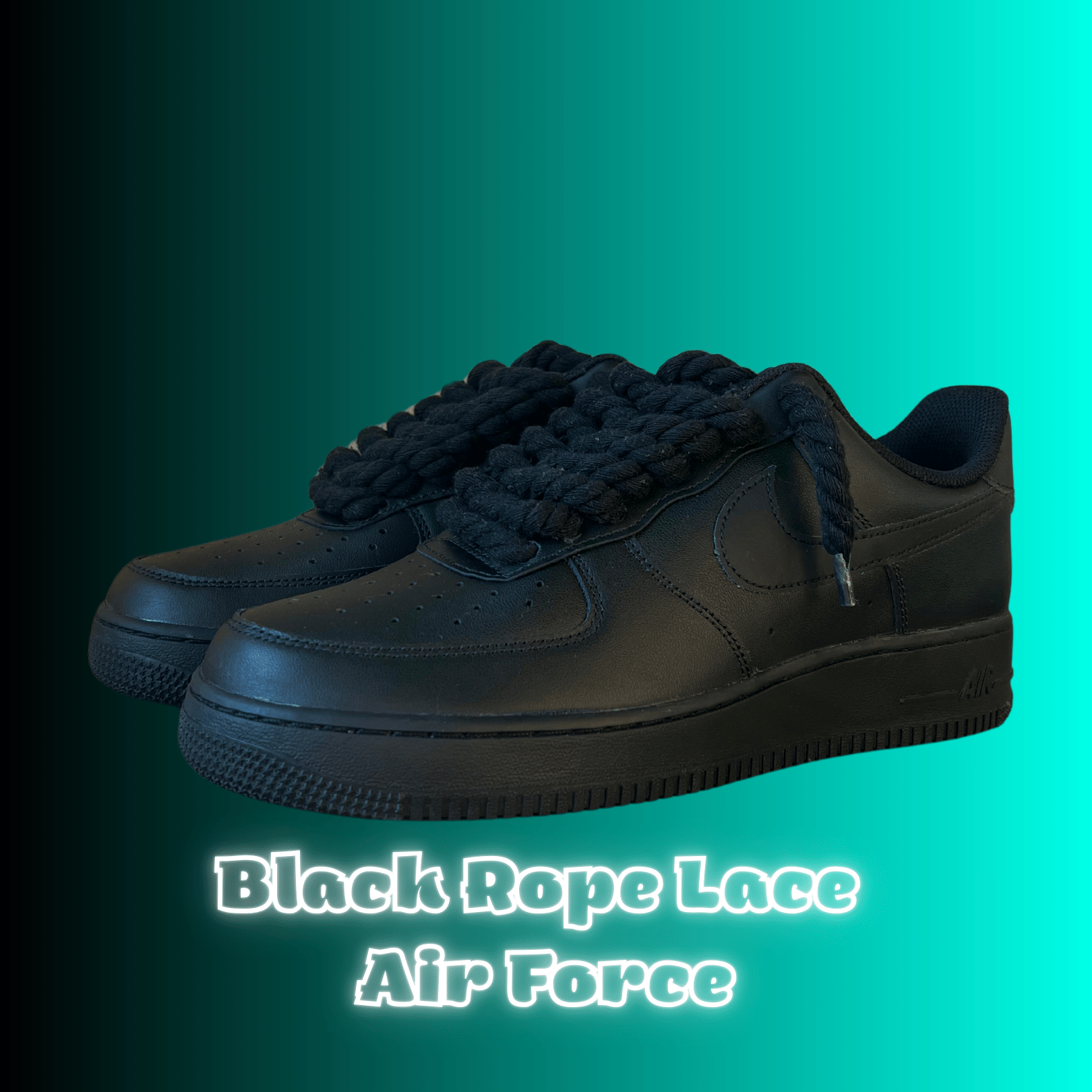 Black Rope Lace Air Force