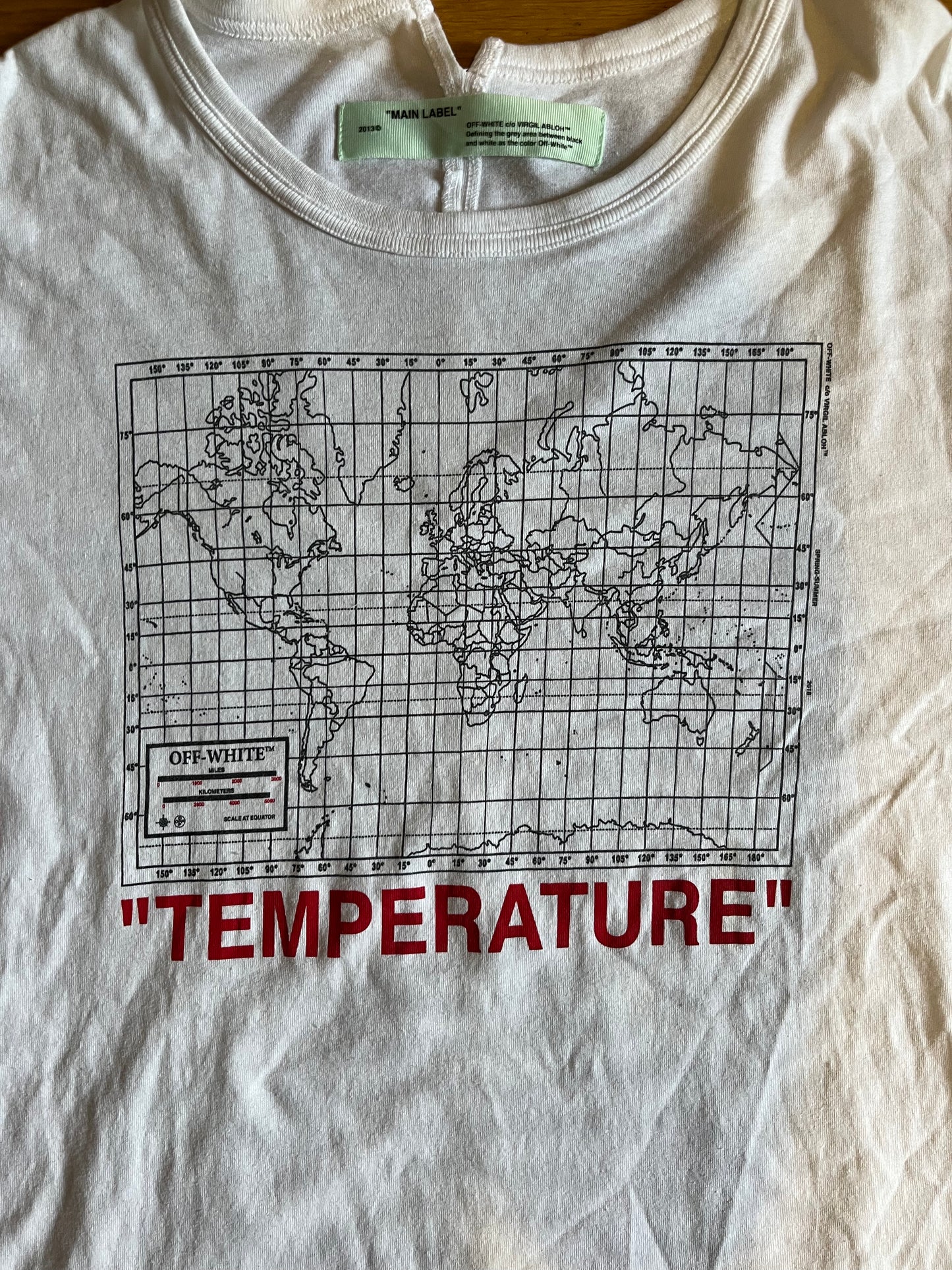 Off-White Map Spliced Tee White (használt)