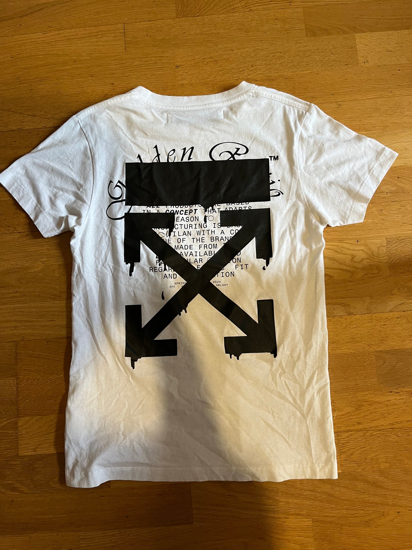 Off-White Dripping Arrows Tee White (used)