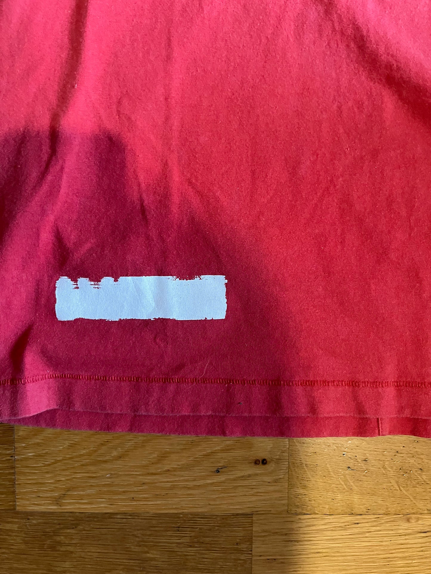 Off-White Brushed Diagonal Tee Red (used)