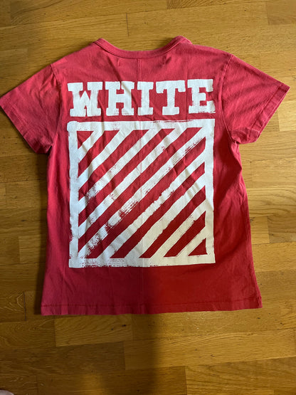 Off-White Brushed Diagonal Tee Red (used)