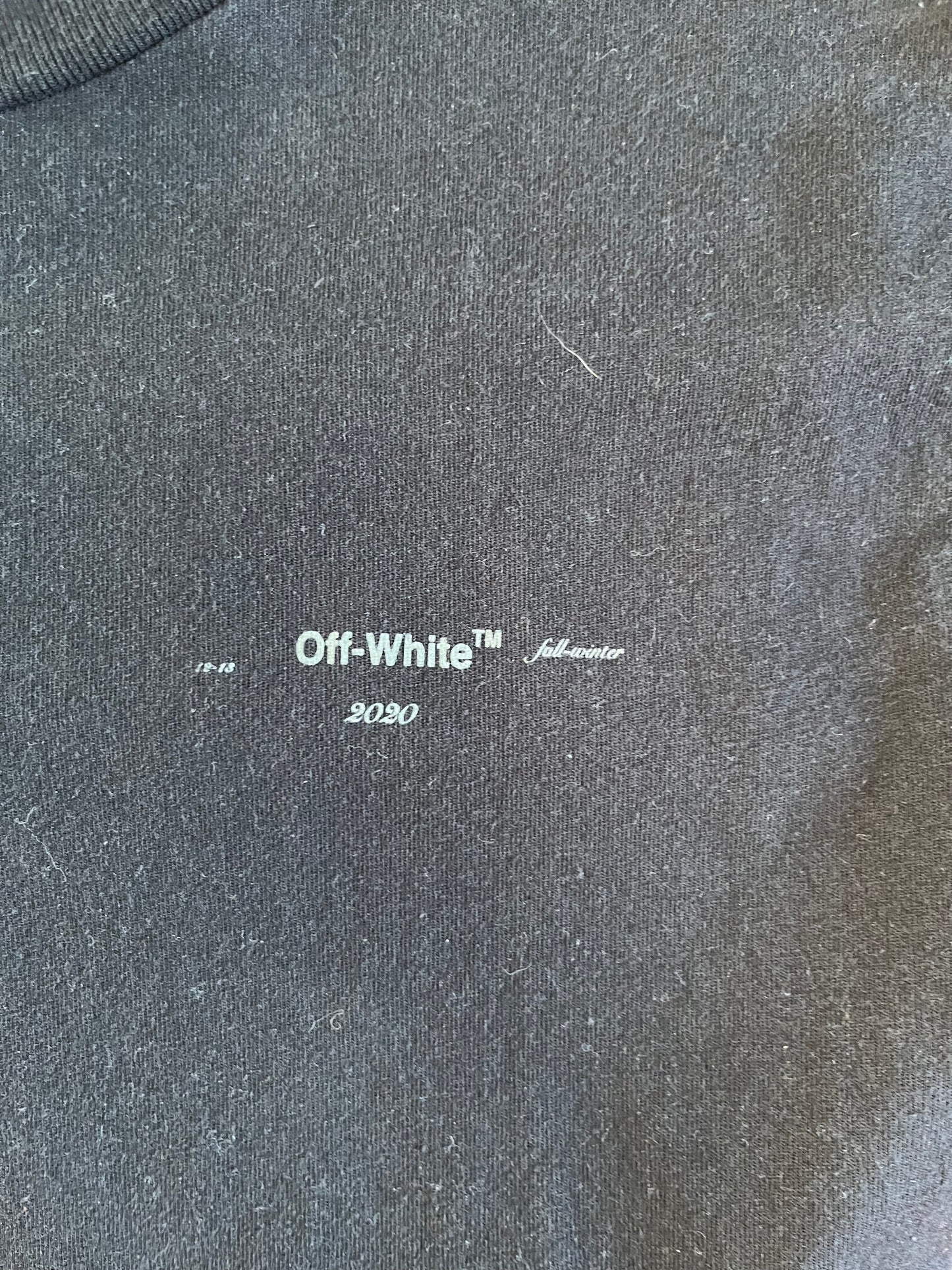 Off-White Backbone Tee Black (used)