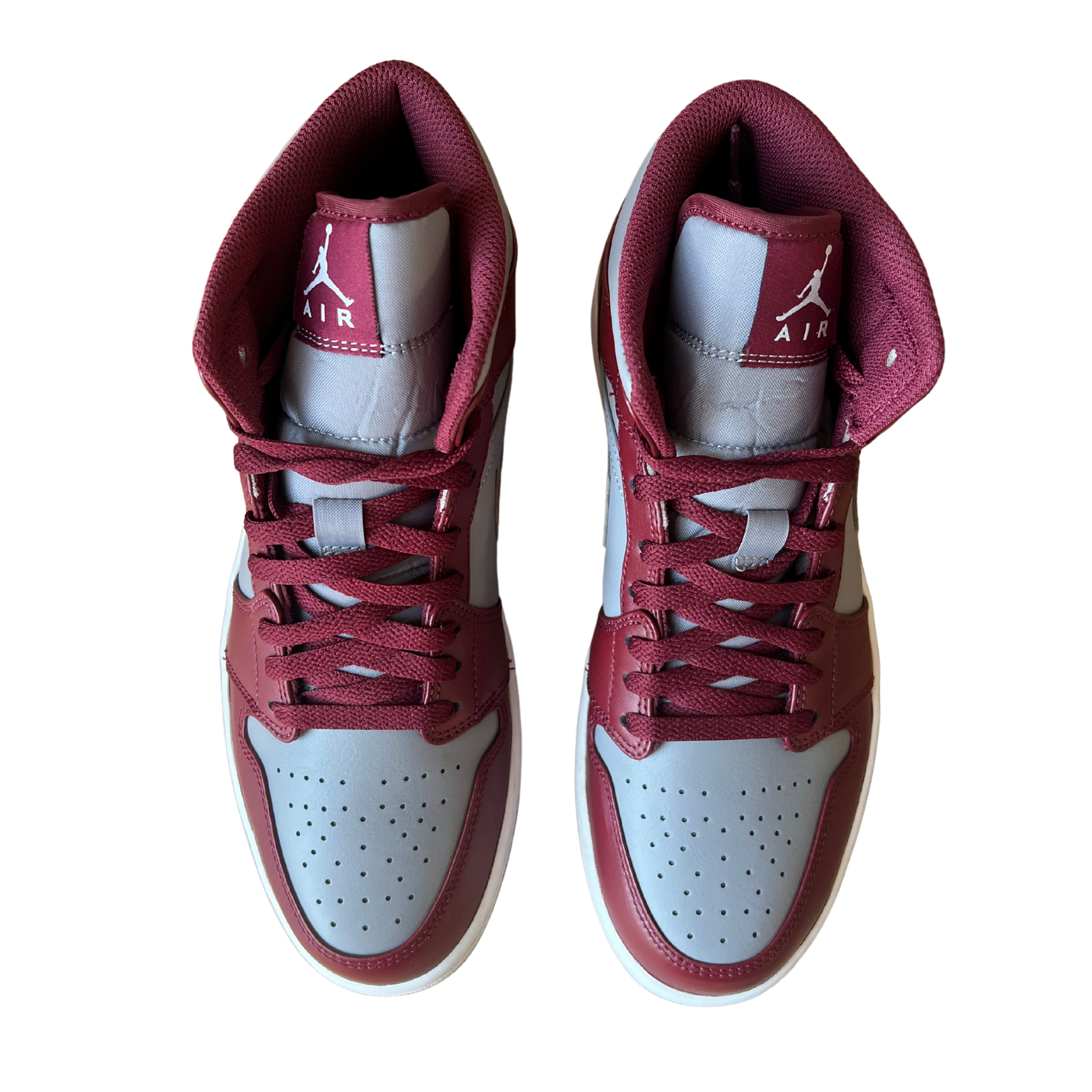 Jordan 1 Mid Cherrywood felülnézet