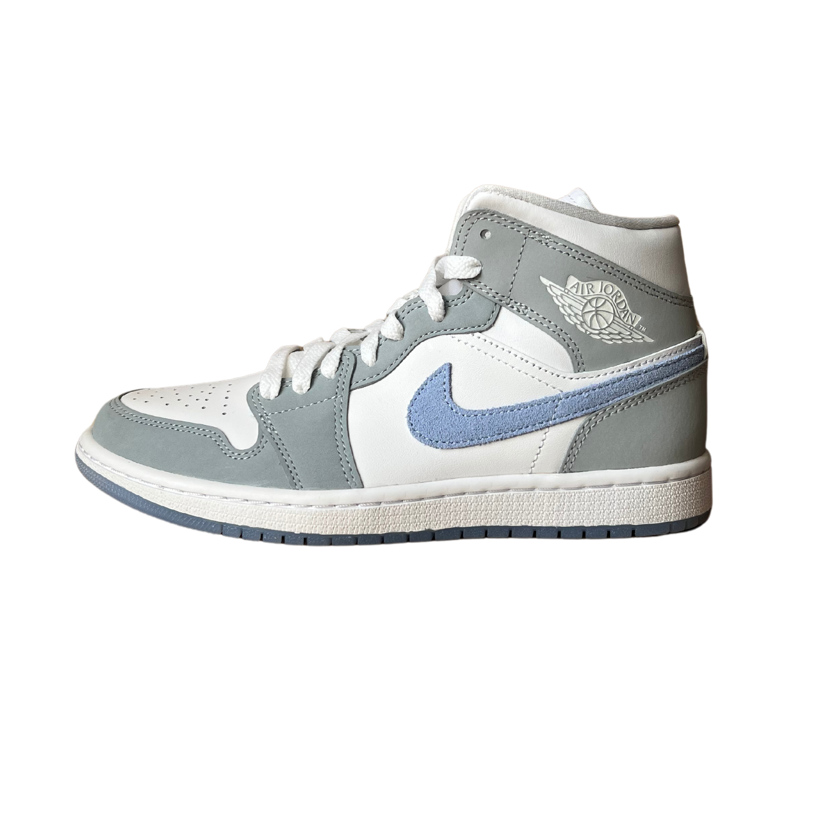 Jordan 1 Mid Wolf Grey Aluminum Oldalnézet