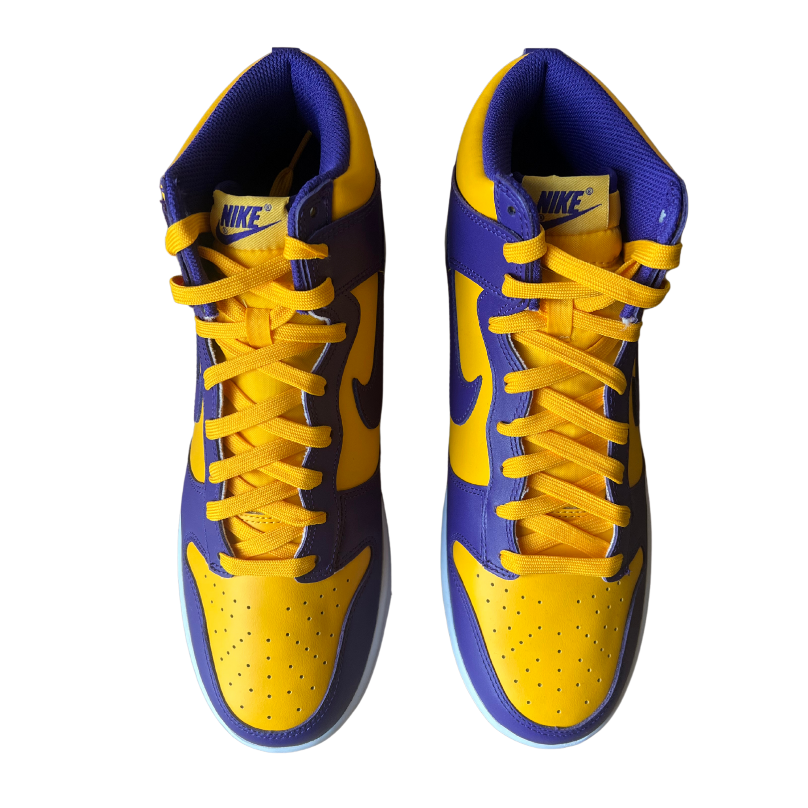 Nike Dunk High Lakers felülnézet