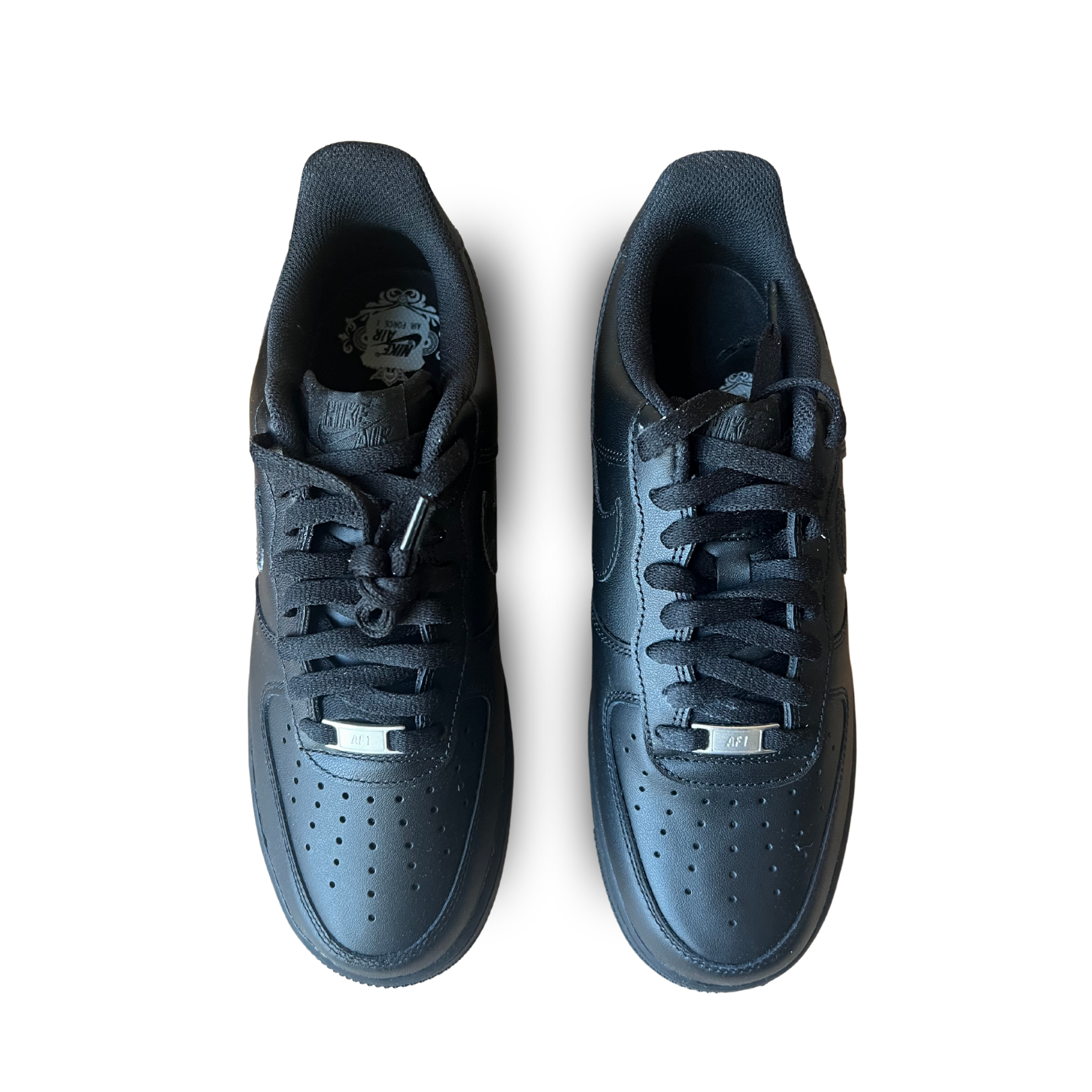 Nike Air Force 1 Black Felülnézet