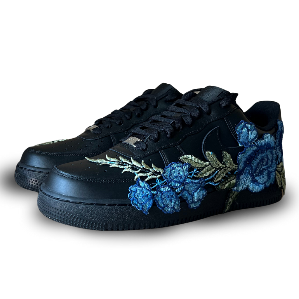 Nike Air Force 1 Black Blue Rose Csanadsoles