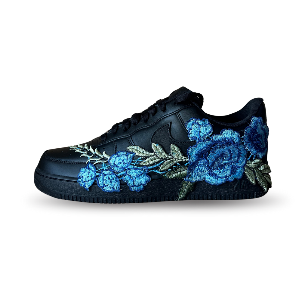 Nike Air Force 1 Black Blue Rose Oldalnézet