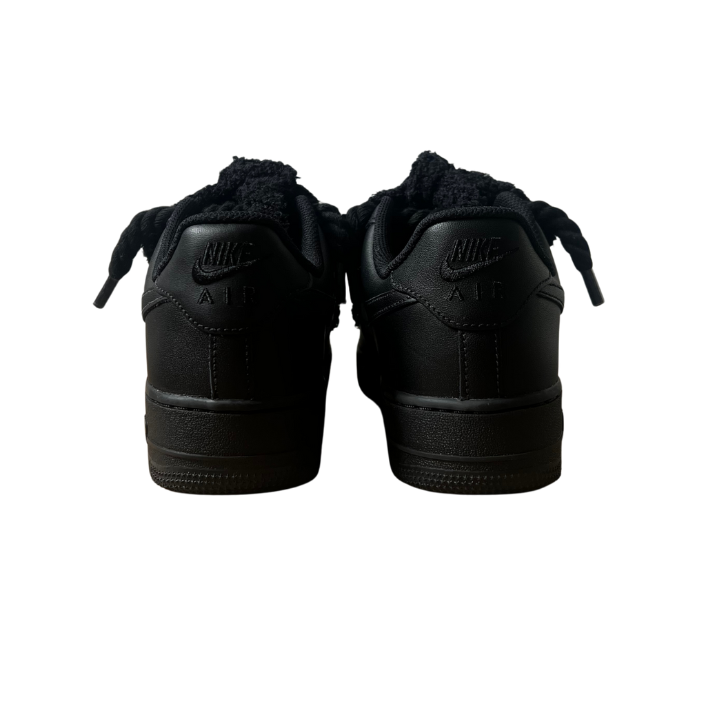 Nike Air Force 1 Black Chimney Cake Black Hátulnézet