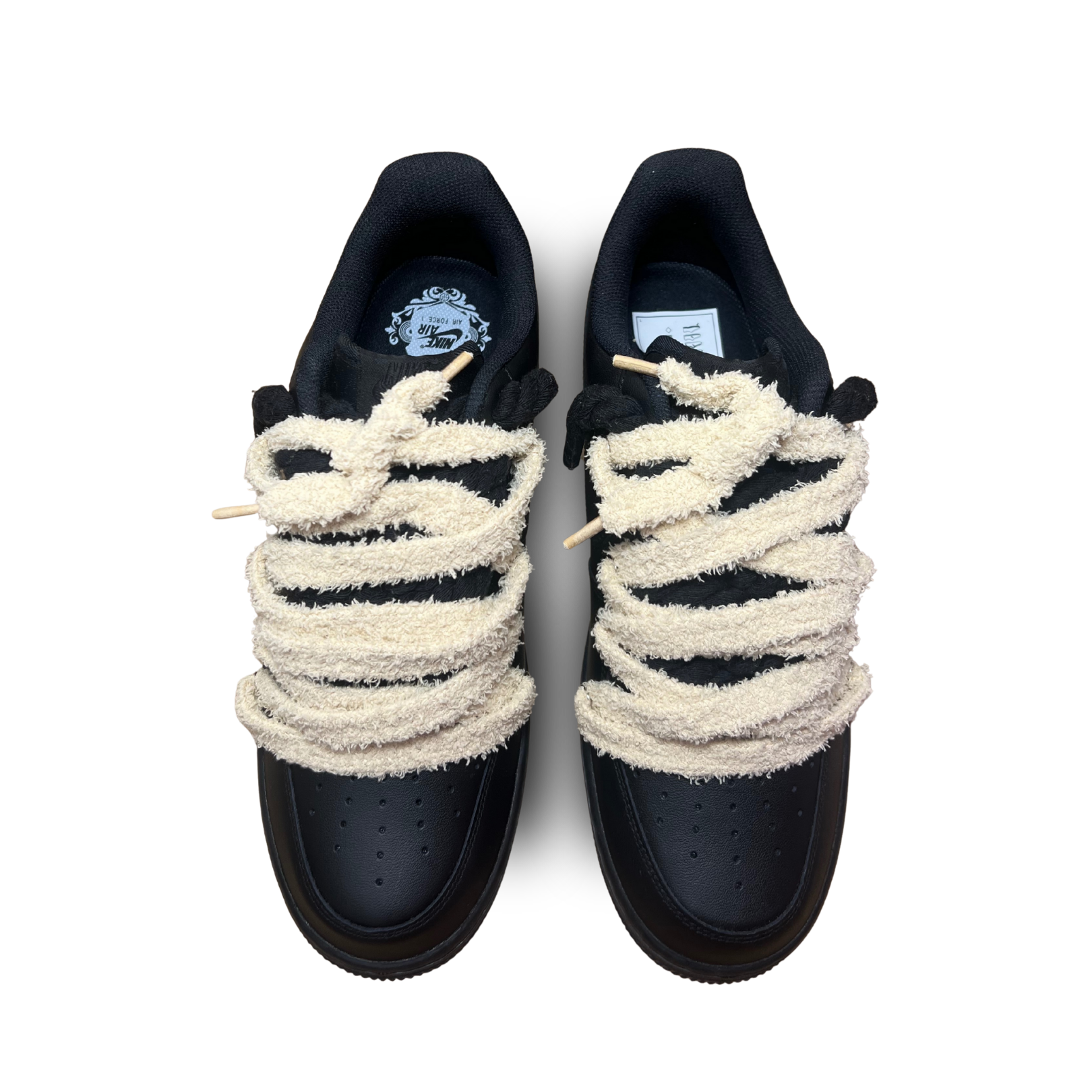 Nike Air Force 1 Black Chimney Cake Cinnamon Felülnézet