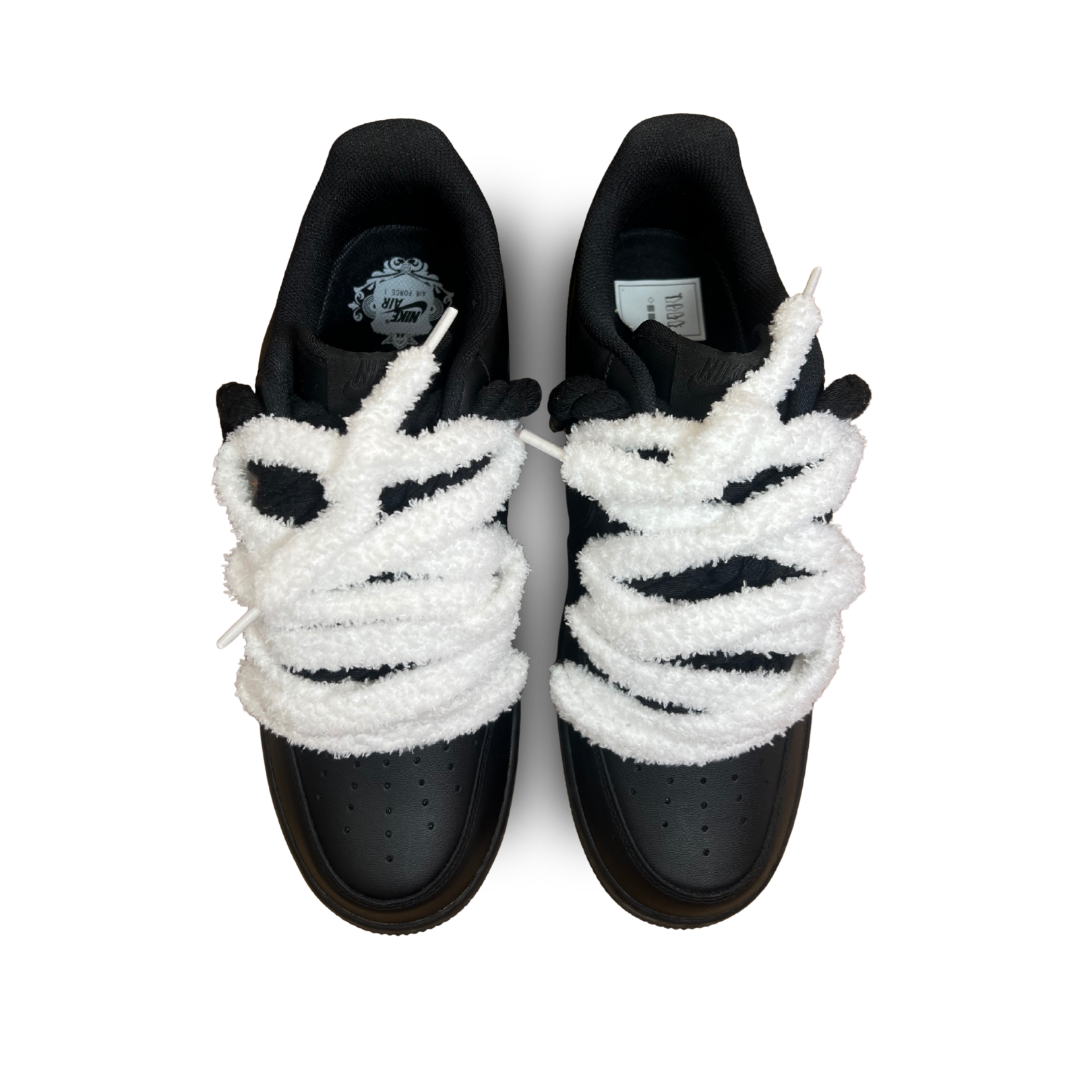 Nike Air Force 1 Black Chimney Cake Coconut Felülnézet