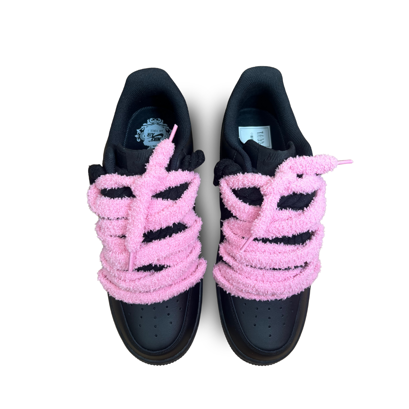 Nike Air Force 1 Black Chimney Cake Pink Felülnézet