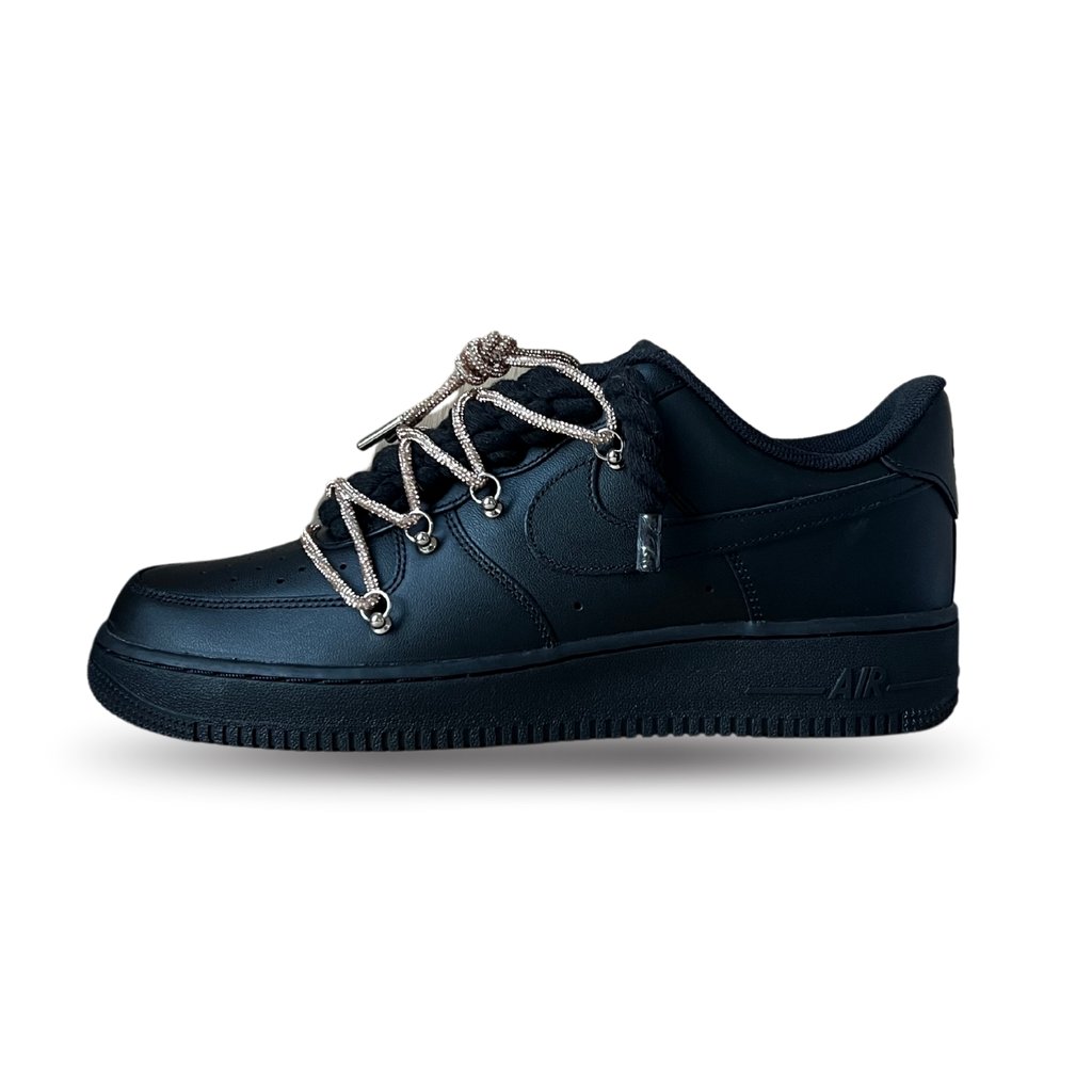 Nike Air Force 1 Black Diamond Rope Lace Champagne Oldalnézet