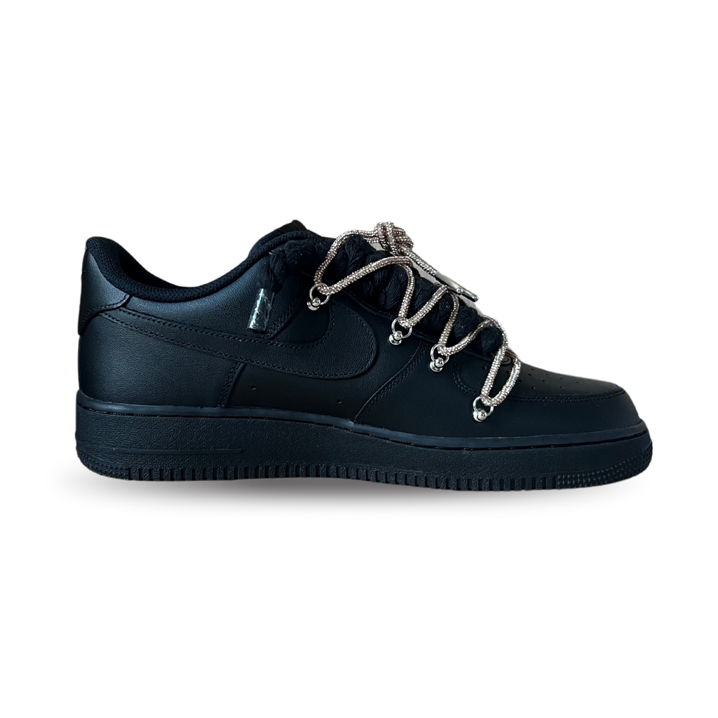 Nike Air Force 1 Black Diamond Rope Lace Champagne Belső oldalnézet