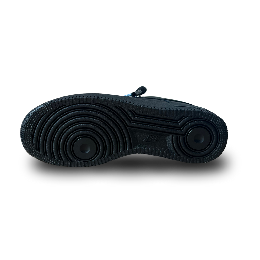 Nike Air Force 1 Black Laced Up Rope Lace Blue Talp