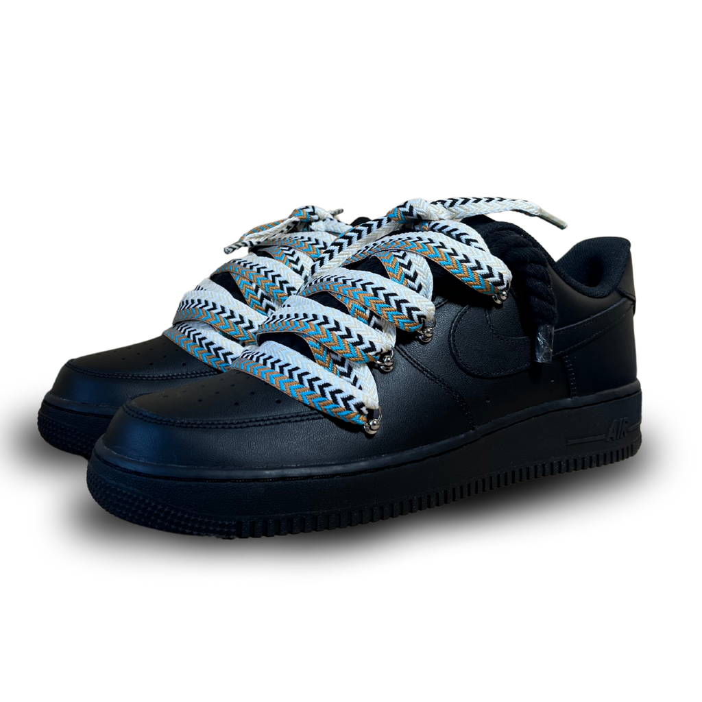 Nike Air Force 1 Black Lanvin Rope Lace Brown Beige Csanadsoles