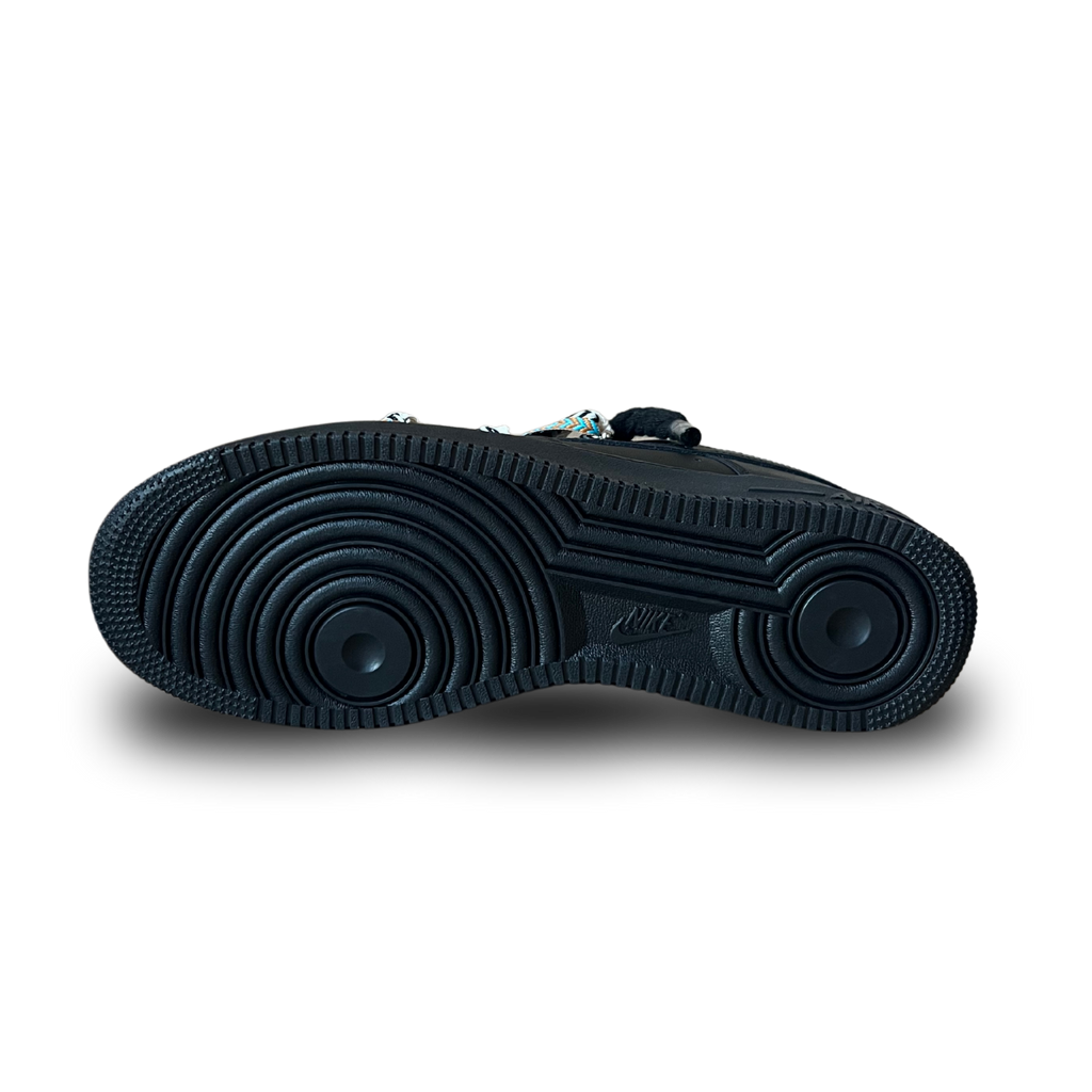 Nike Air Force 1 Black Lanvin Rope Lace Brown Beige Talp