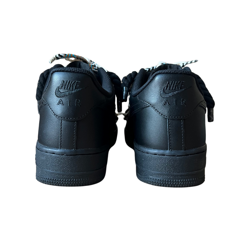 Nike Air Force 1 Black Lanvin Rope Lace Brown Beige Hátulnézet