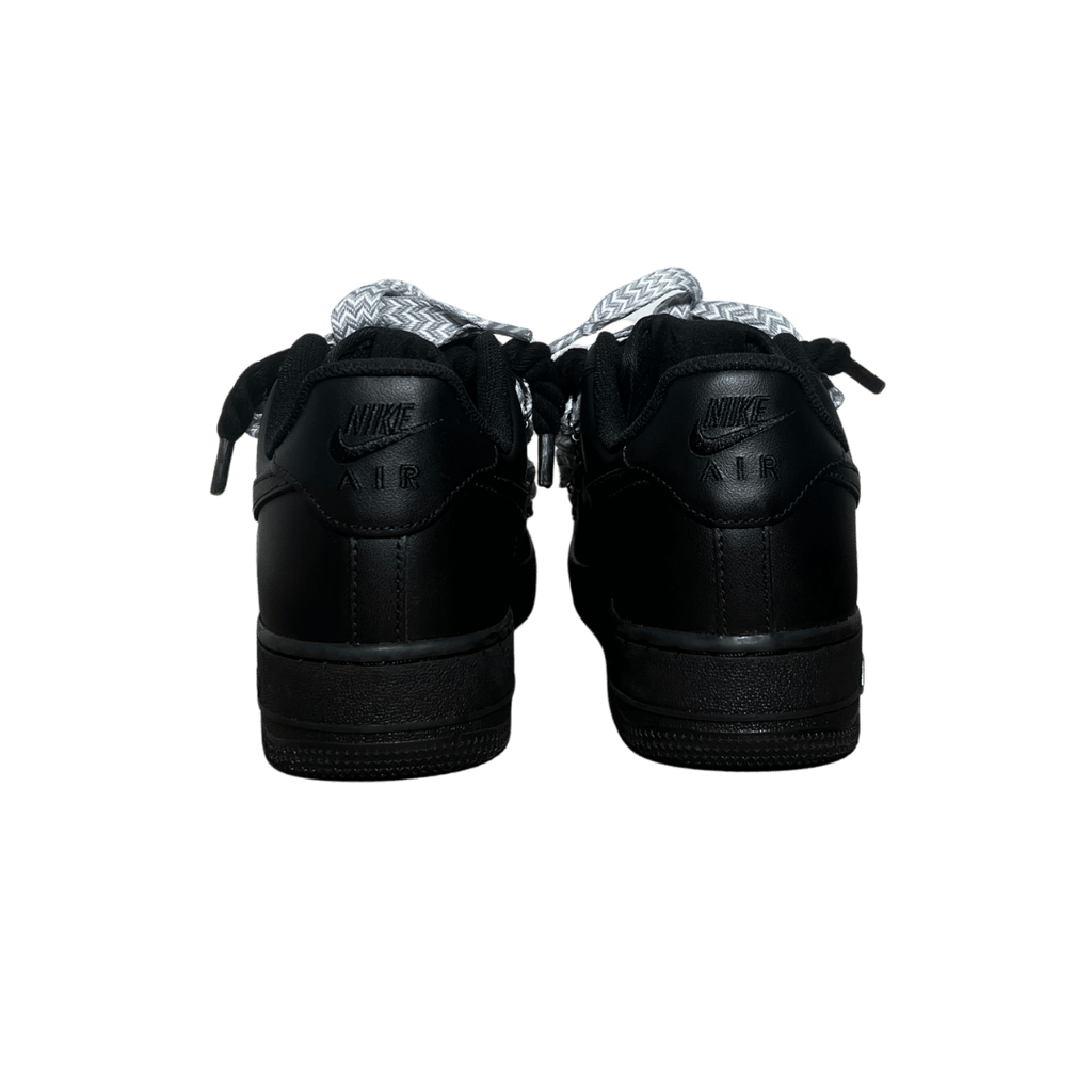 Nike Air Force 1 Black Lanvin Rope Lace Grey hátulnézet