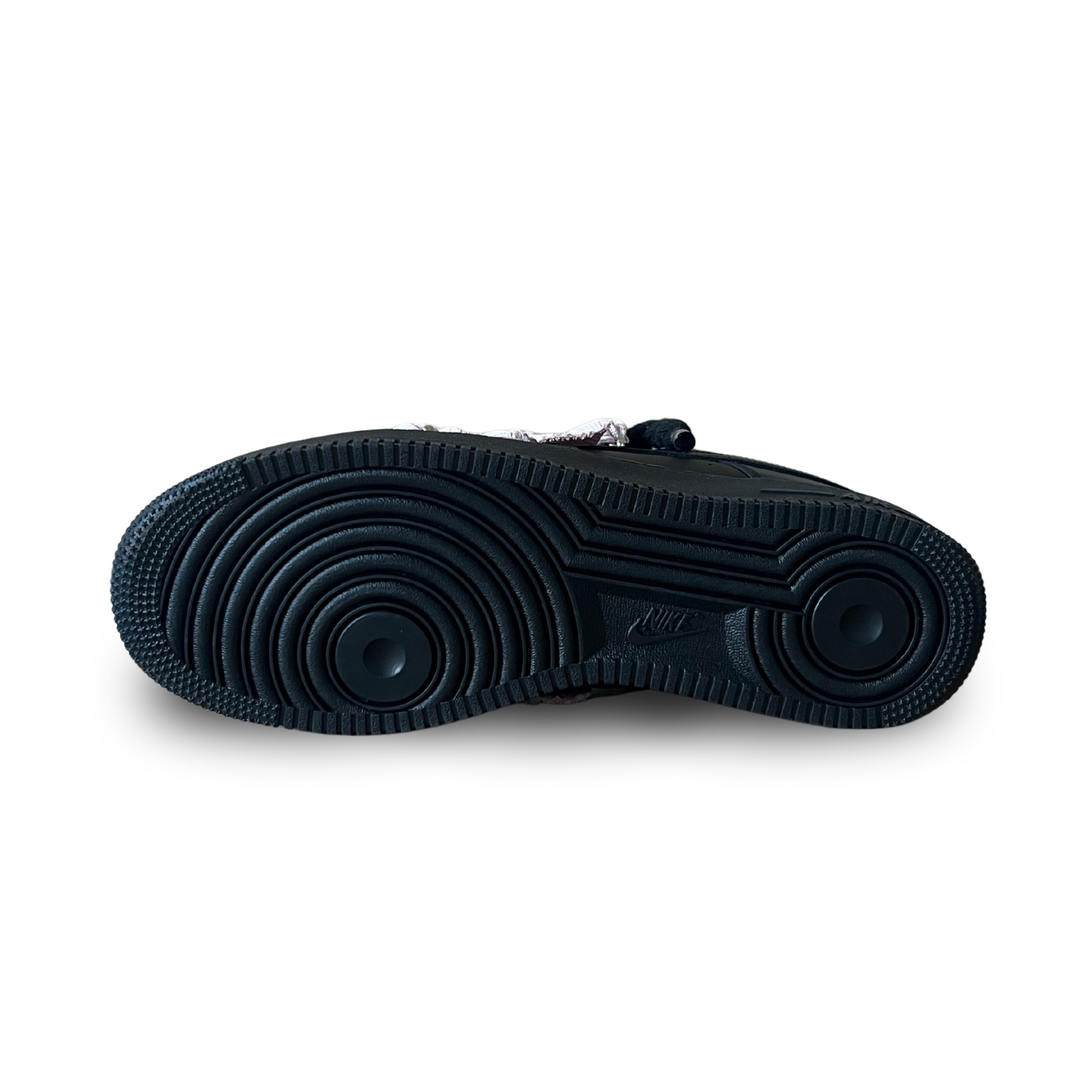 Nike Air Force 1 Black Lanvin Rope Lace Pink Talp