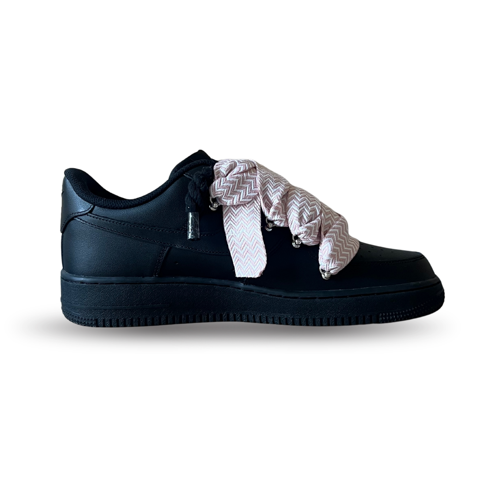 Nike Air Force 1 Black Lanvin Rope Lace Pink Belső oldalnézet