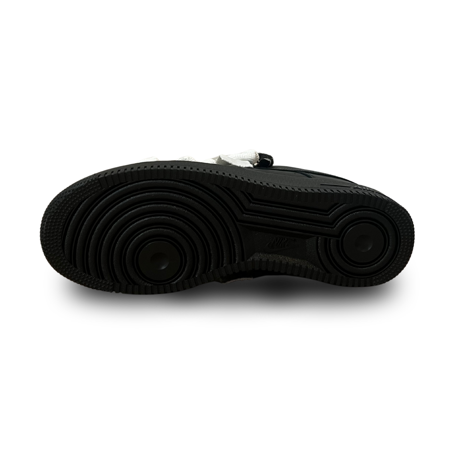 Nike Air Force 1 Black Lanvin Rope Lace White Talp