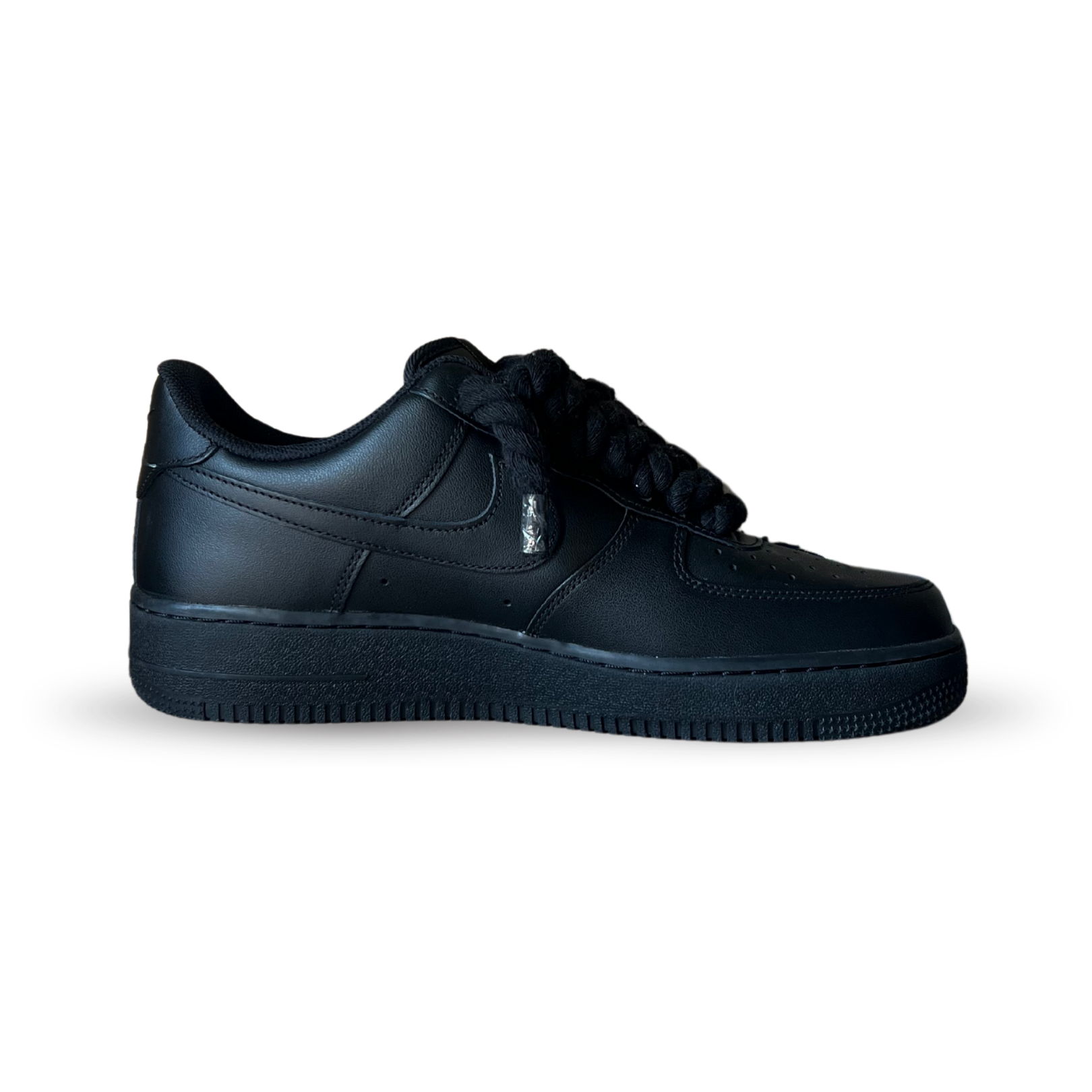 Nike Air Force 1 Black Rope Lace Blue Rose Belső oldalnézet