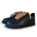 Nike Air Force 1 Black Rope Lace Brown Csanadsoles