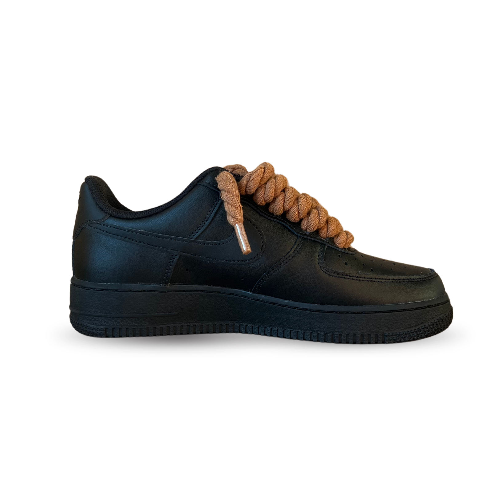 Nike Air Force 1 Black Rope Lace Brown Belső oldalnézet