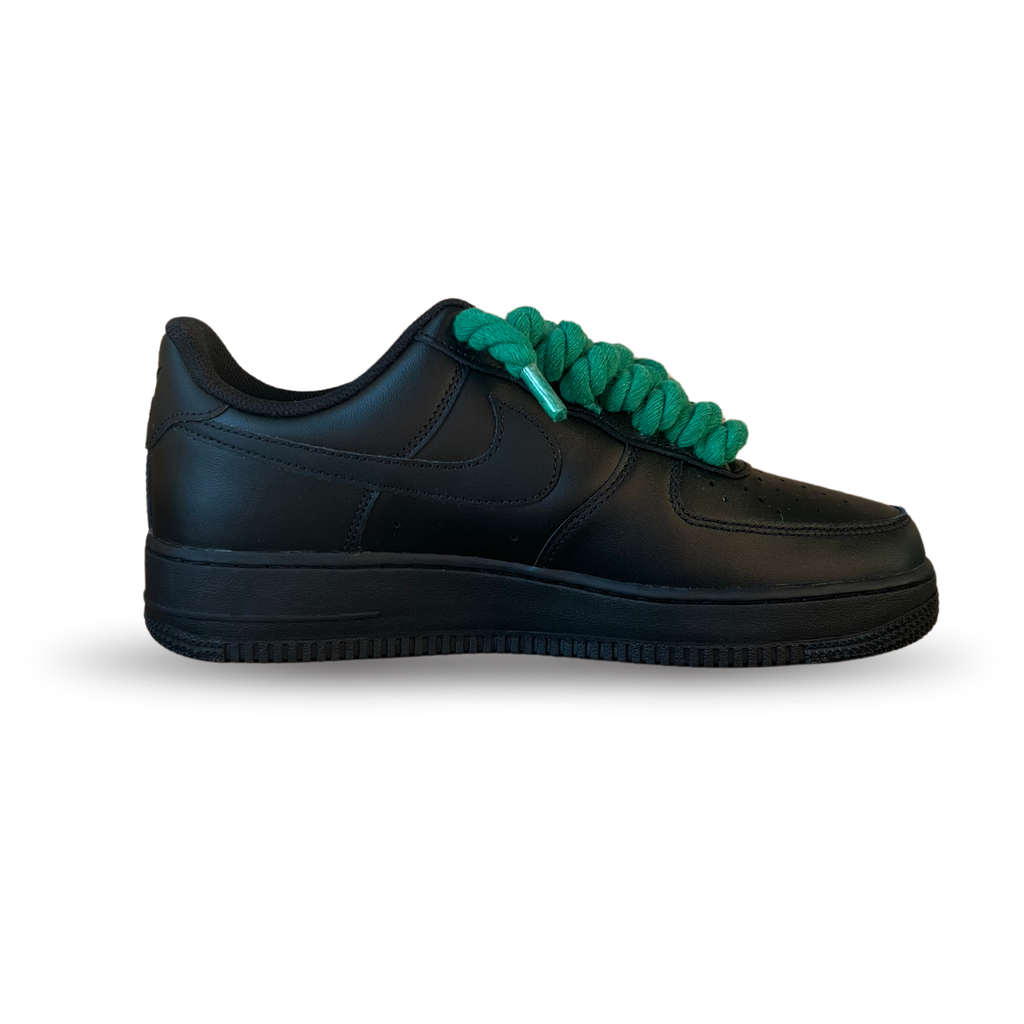 Nike Air Force 1 Black Rope Lace Green Belső oldalnézet