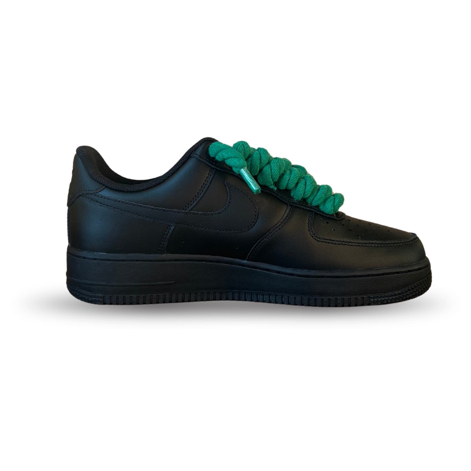 Nike Air Force 1 Black Rope Lace Green Belső oldalnézet