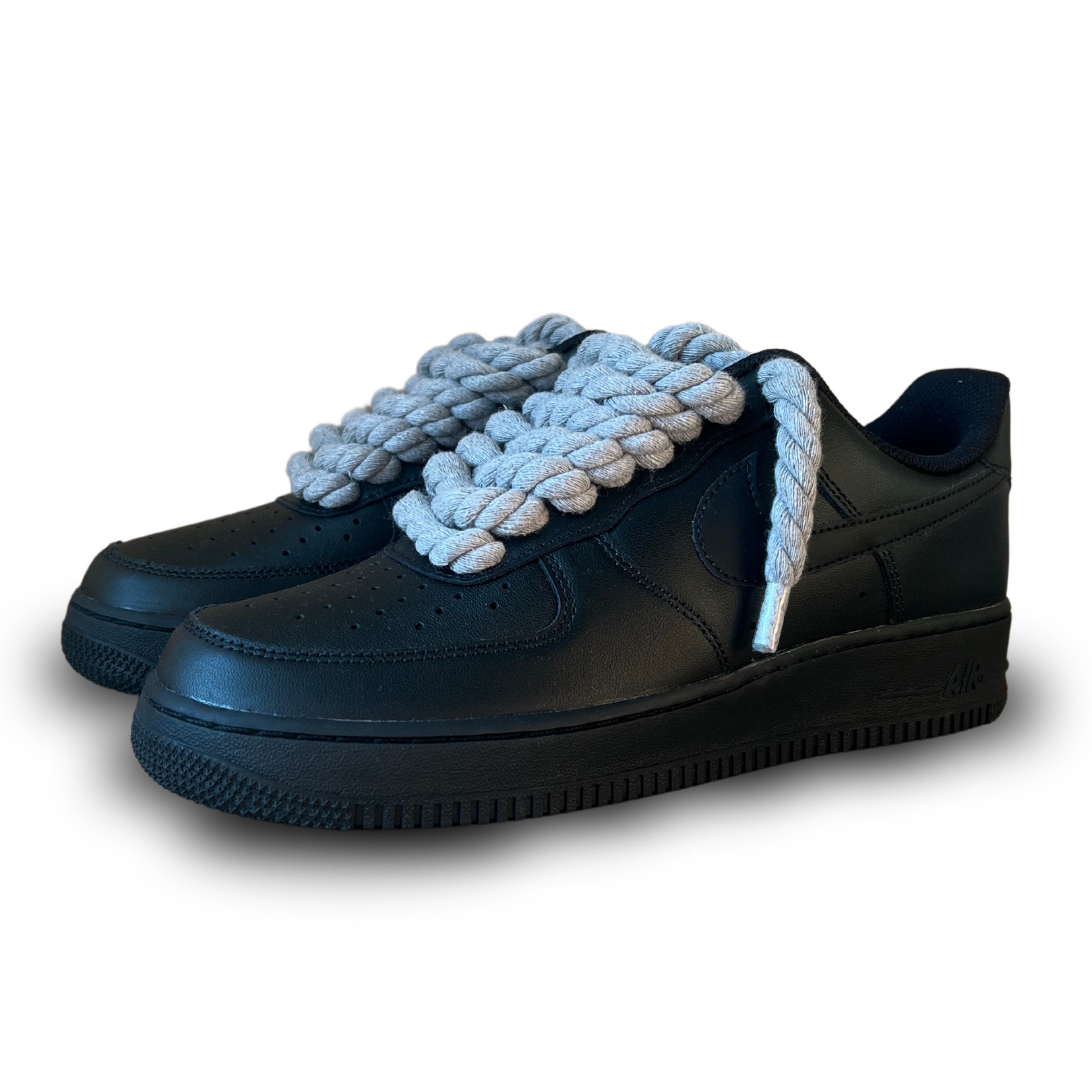 Nike Air Force 1 Black Rope Lace Grey Csanadsoles