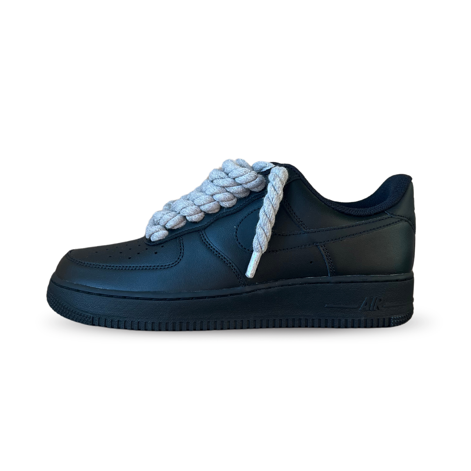 Nike Air Force 1 Black Rope Lace Grey Belső Oldalnézet
