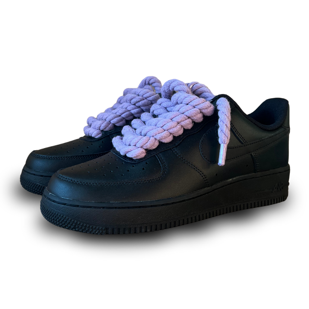 Air Force 1 Black Rope Lace Light Purple Csanadsoles