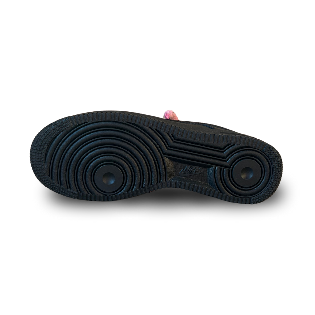 Nike Air Force 1 Black Rope Lace Pink Talp