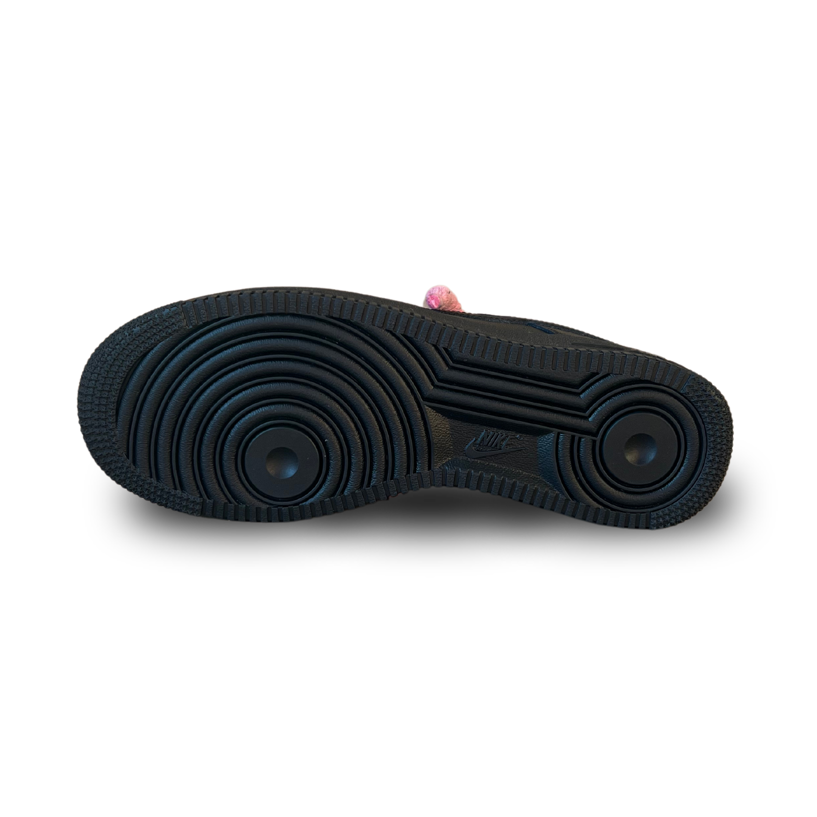 Nike Air Force 1 Black Rope Lace Pink Talp