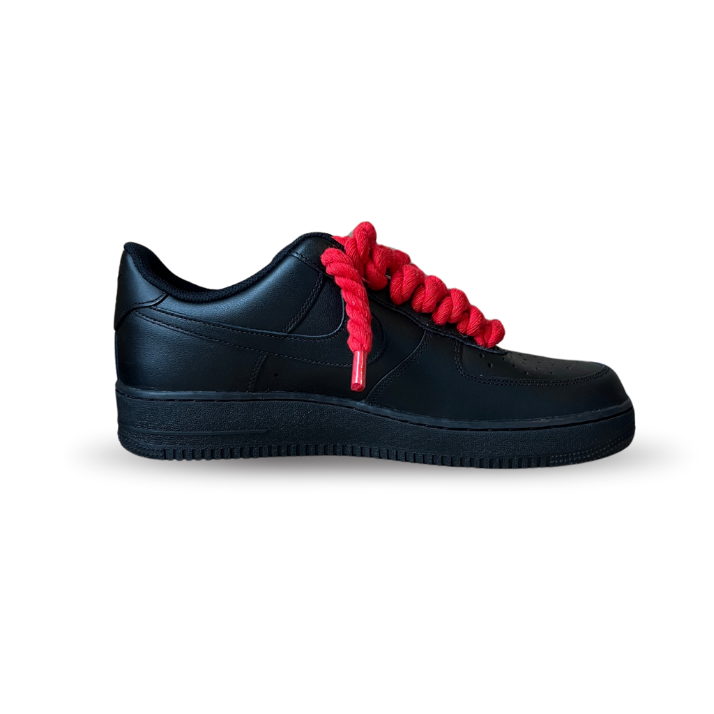 Nike Air Force 1 Black Rope Lace Red Belső oldalnézet