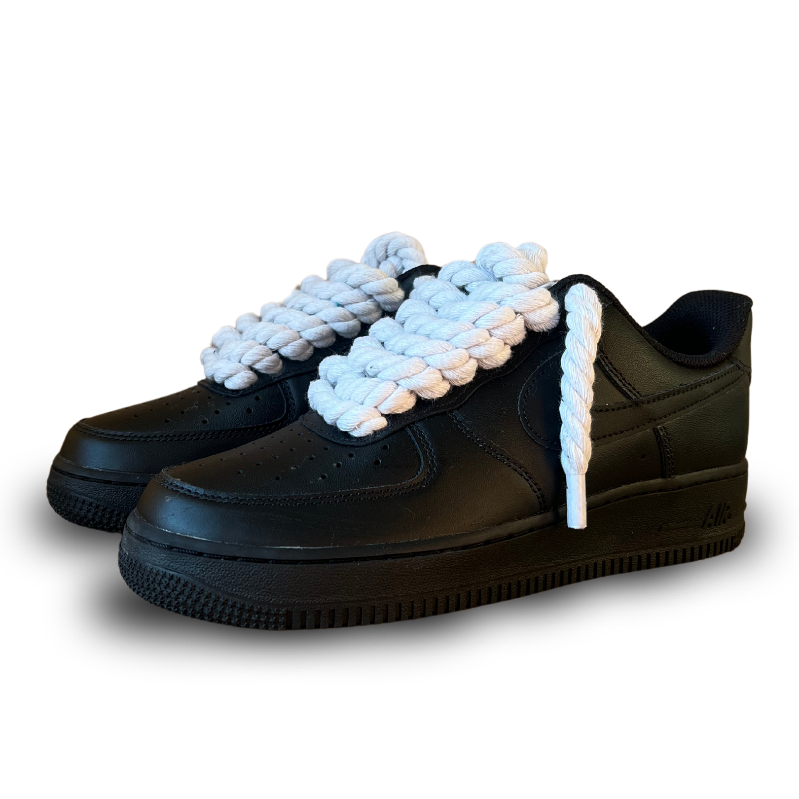 Nike Air Force 1 Black Rope Lace White Csanadsoles