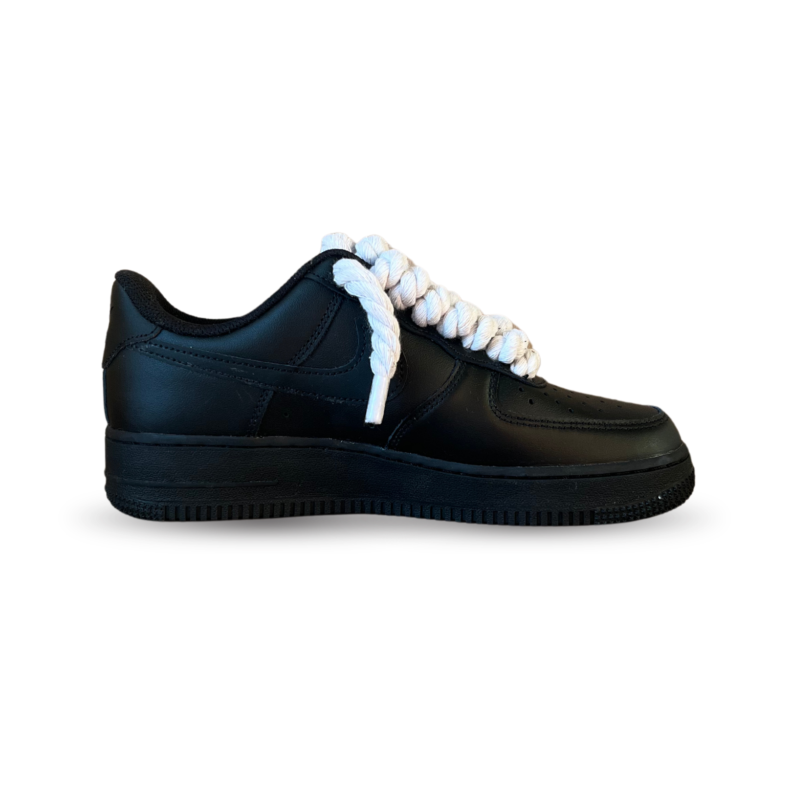 Nike Air Force 1 Black Rope Lace White Belső oldalnézet
