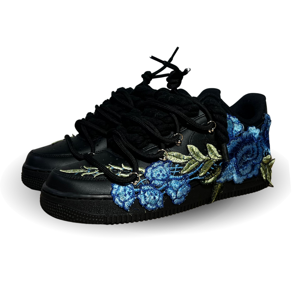 Nike Air Force 1 Black Rose Blue Laced Up Csanadsoles