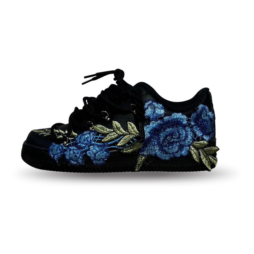 Nike Air Force 1 Black Rose Blue Laced Up Oldalnézet