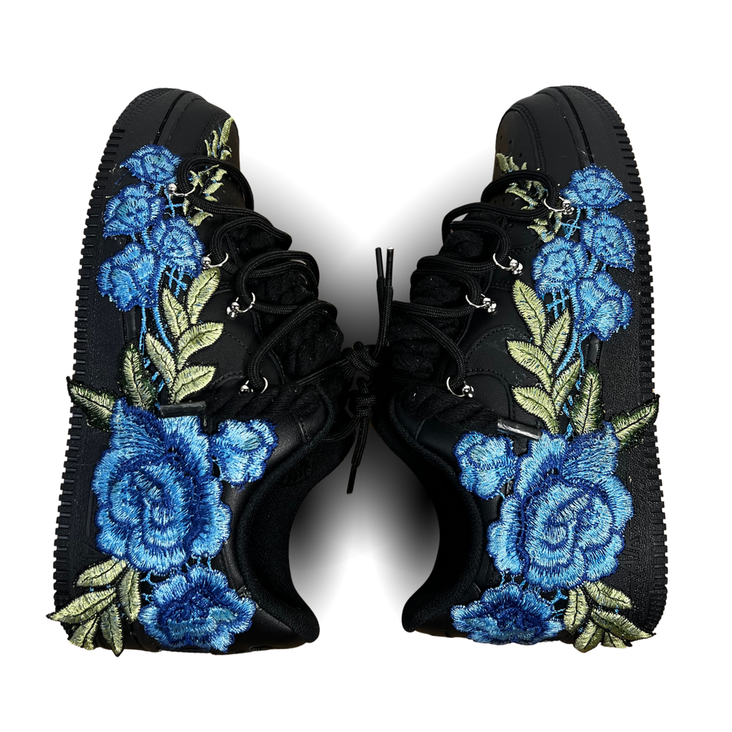 Nike Air Force 1 Black Rose Blue Laced Up Rózsanézet