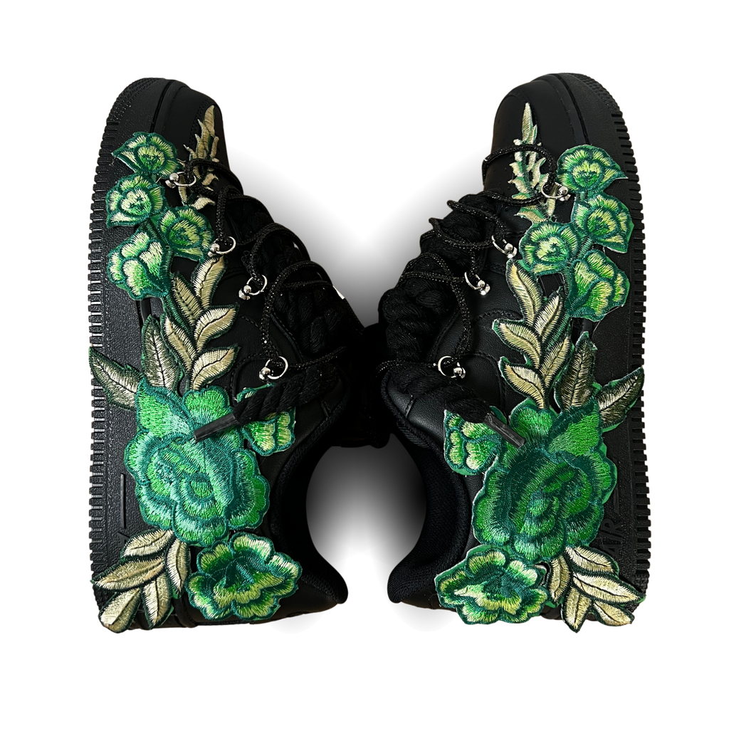 Nike Air Force 1 Black Rose Green Diamond Rózsanézet