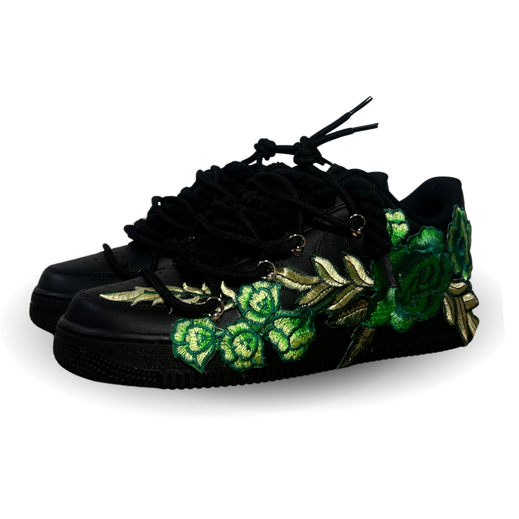 Nike Air Force 1 Black Rose Green Laced Up Csanadsoles