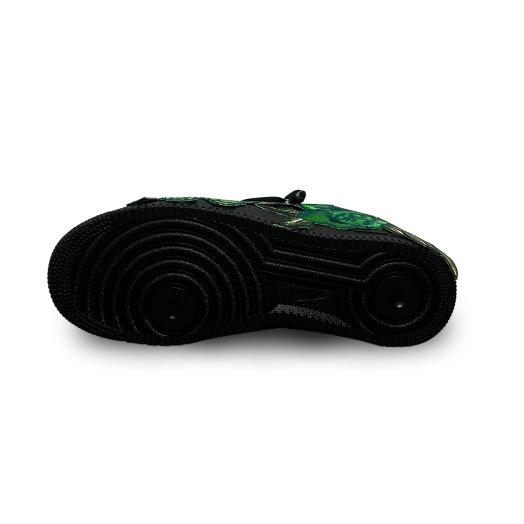 Nike Air Force 1 Black Rose Green Laced Up Talp